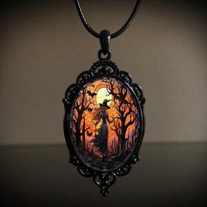 Witch Halloween necklace